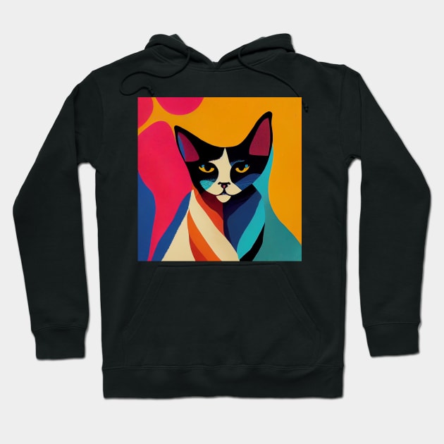 Abstract Cat Hoodie by n23tees